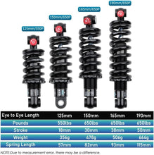 Load image into Gallery viewer, Versatile Hydraulic Rear Shocks for Scooters and Bikes, Customizable Damping