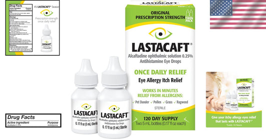 Fast-Acting Once Daily Allergy Eye Drops - Effective Relief from Pollen & More