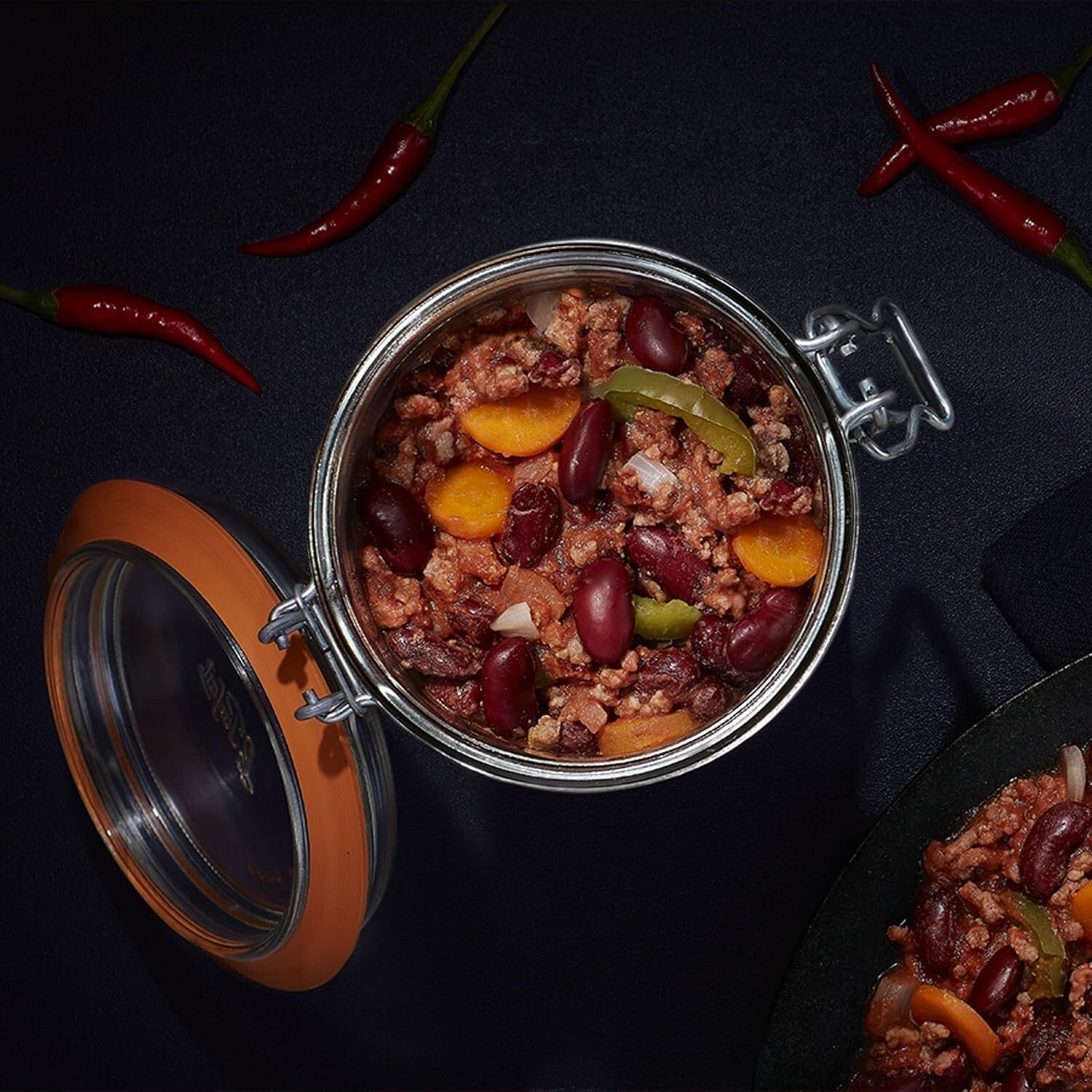 Premium 12oz French Glass Jars with Airtight Seal - Elegant Kitchen Organization