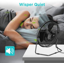 Load image into Gallery viewer, Portable 9 Inch USB Powered Fan: Elegant Metal Frame, Adjustable Cooling Speed