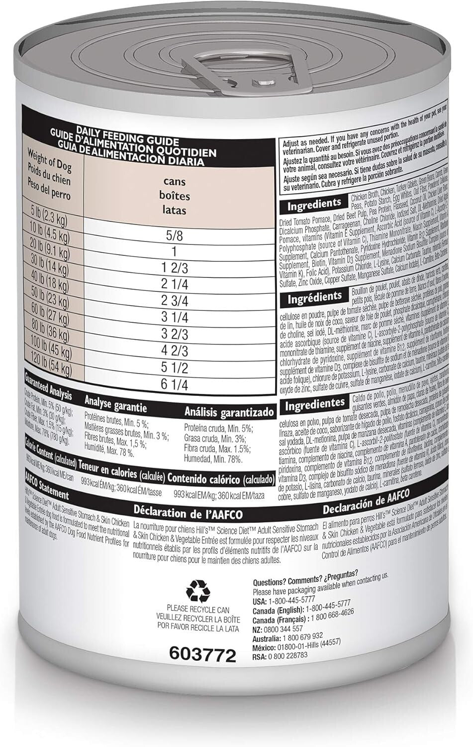 Premium Grain-Free Dog Food for Sensitive Skin & Stomach, 12.8 oz Can, 12 Count