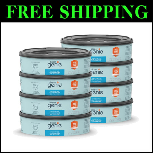 270 Count Diaper Pail Refills, 8 Pack with Blue Liners for Discreet Disposal