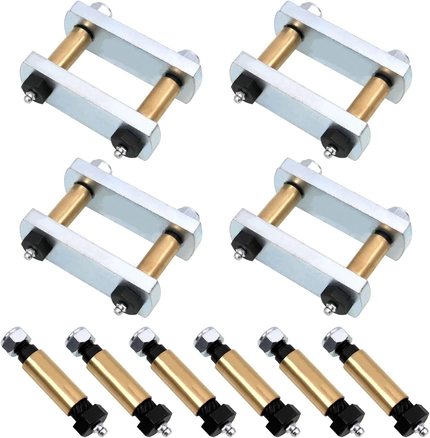 Rugged 3.125" Shackle Upgrade Kit for Enhanced RV Performance on Rough Roads