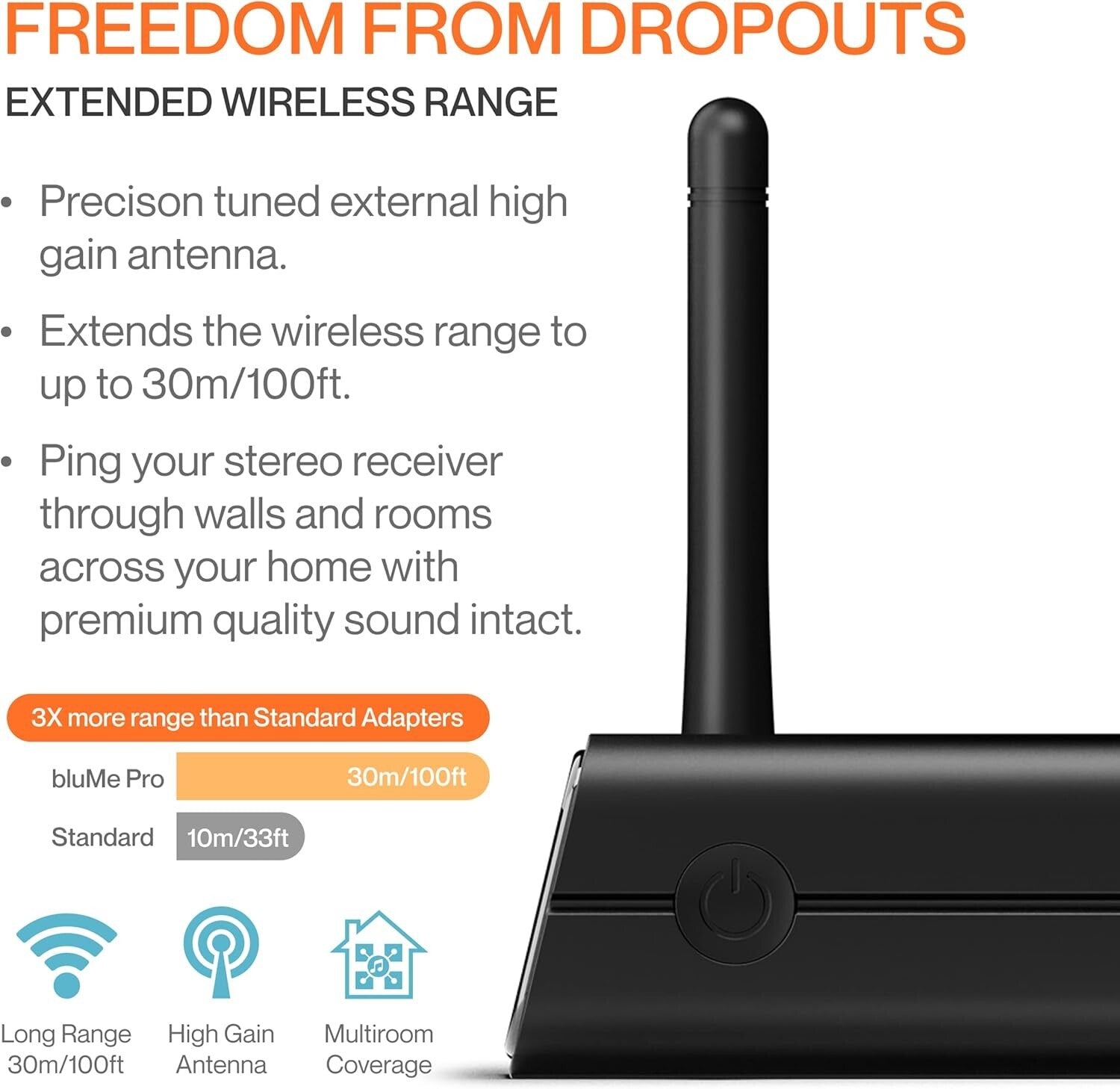 Audiophile BluMe Pro with OLED Display - Premium Bluetooth 5.3 Audio Receiver