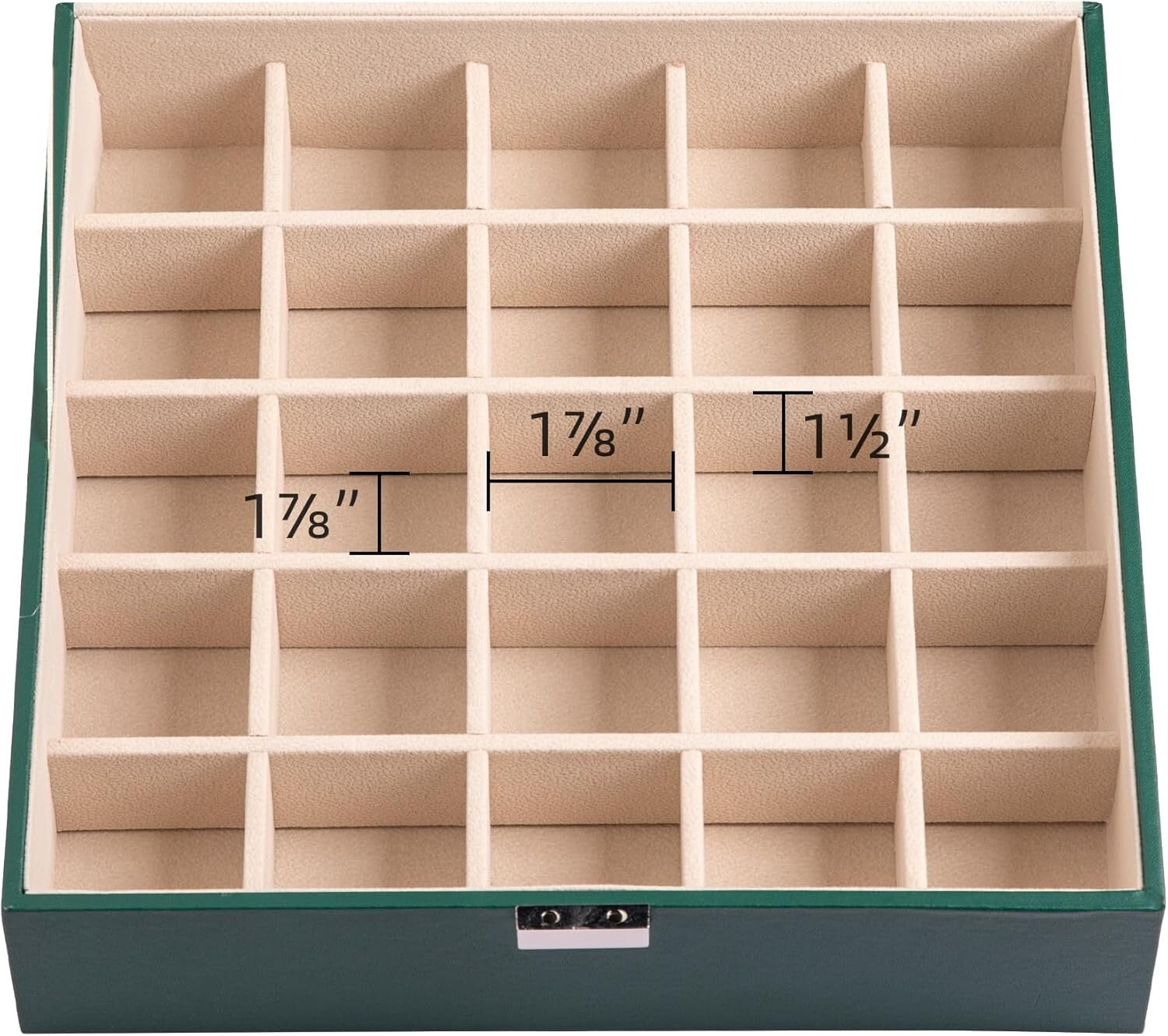 Stylish Dustproof Jewelry Case with 50 Slots for Earrings, Necklaces & Bracelets