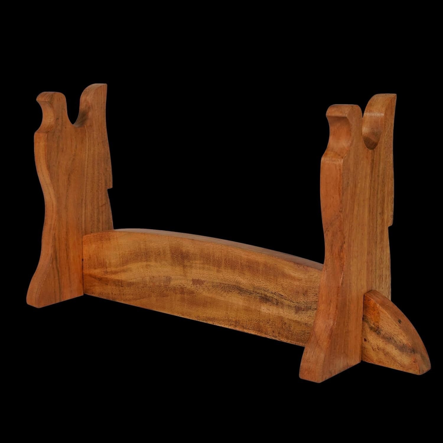 Polished 17-Inch Sword Holder for Katana and Samurai Blades - Easy Assembly
