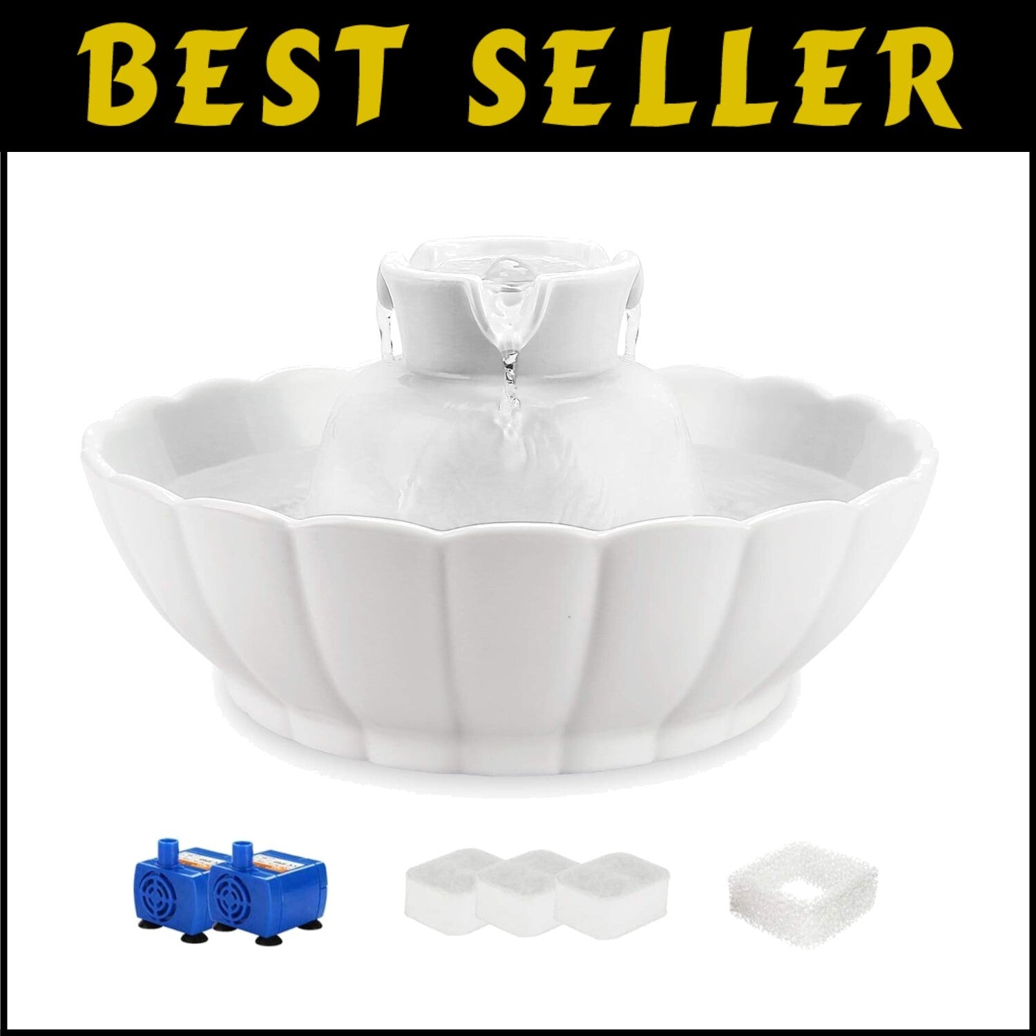 Eco-Friendly 2.1L Tritone Cat Water Fountain - Dual Filtration and Easy Clean