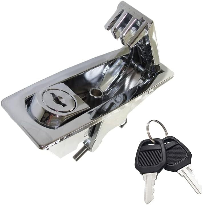 Secure Your Boat with 4 Silver Flush Mount Compression Latch Locks - Key Locking