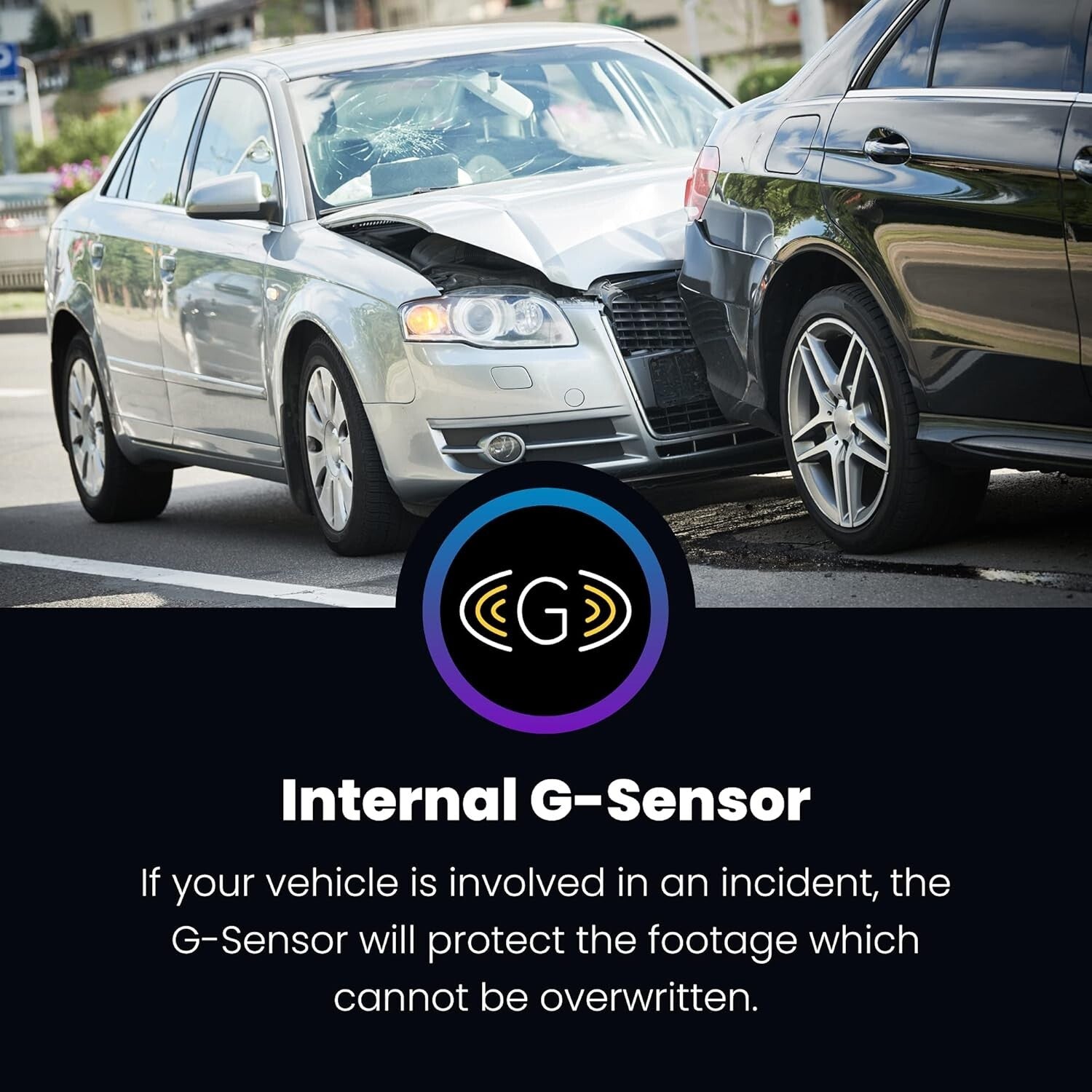 High-Quality 1080p Dash Cam with G-Sensor & Night Vision - Essential Car Safety