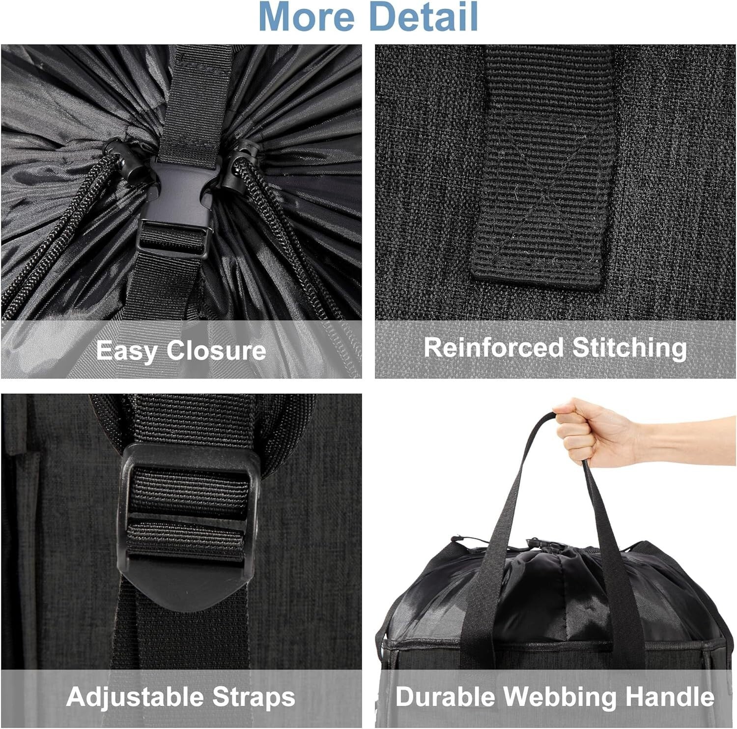 Sturdy Laundry Backpack with Expandable Capacity - Perfect for College Life