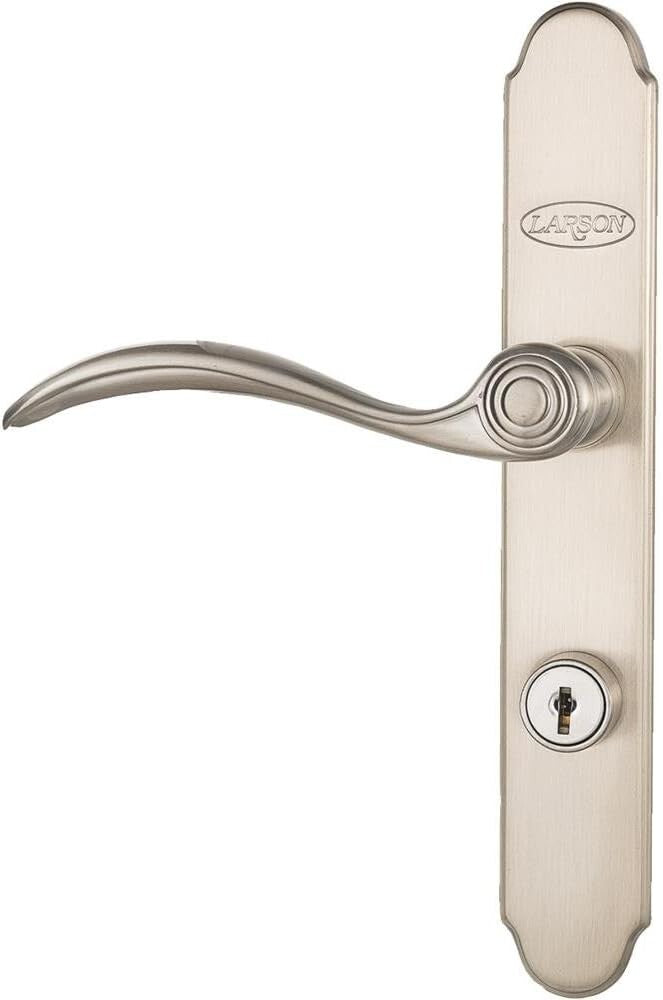 Ergonomic Brushed Nickel Handle Set with QuickFit Lock for Easy Installation