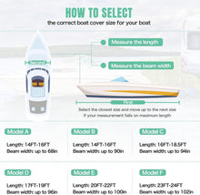 Load image into Gallery viewer, Universal Fit Waterproof Boat Cover for 20-22ft Trailers with Tightening Straps