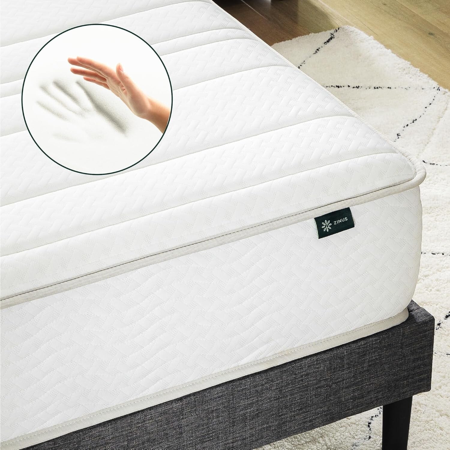 Durable Twin Mattress in A Box - 6 Inch Medium Firm Hybrid with CertiPUR-US Foam