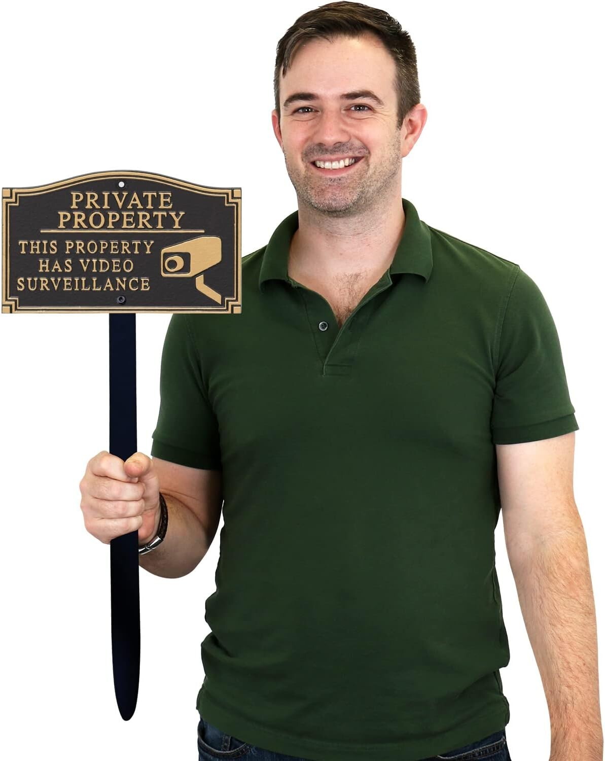 Durable Decorative Garden Boss Private Property Sign with Alumi-Shield Coating