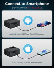Load image into Gallery viewer, Lightweight Full HD Mini Projector with Built-in Speakers - Enjoy Anywhere!