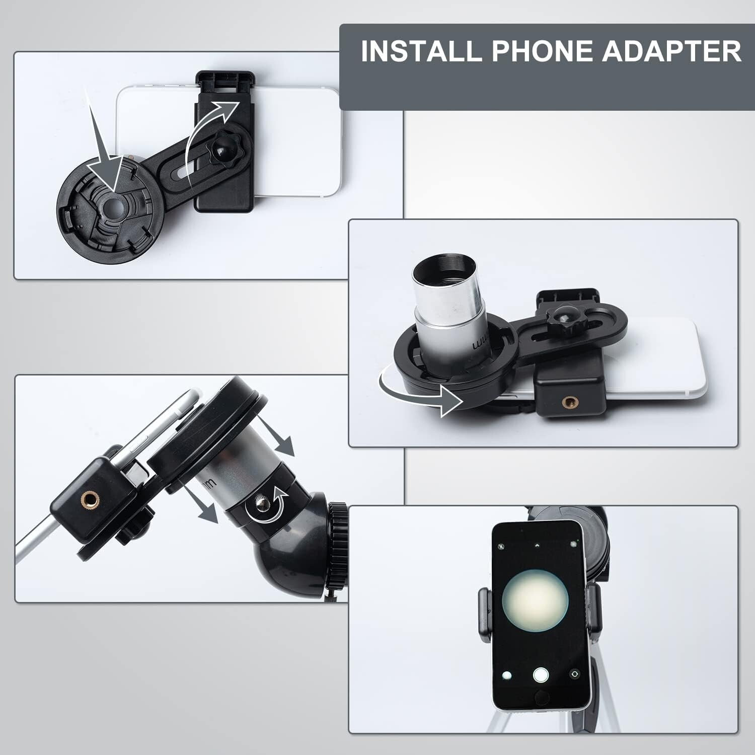 70mm Aperture Astronomical Telescope with Adjustable Tripod and Wireless Remote