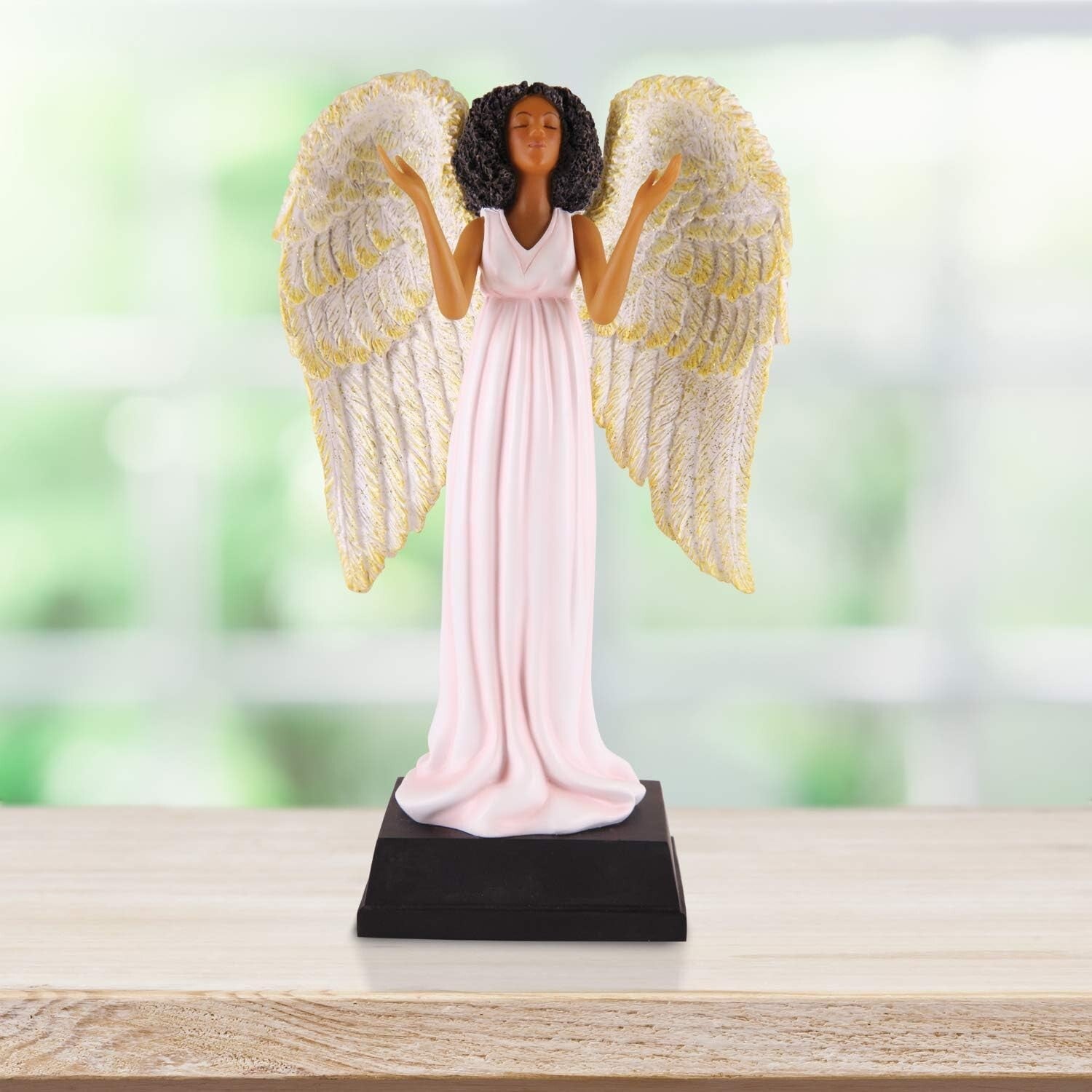 Meaningful Pink Angel Figurine - Perfect African American Gift for All Occasions