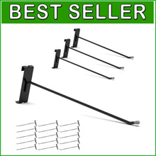 Load image into Gallery viewer, Durable 12-Inch Black Gridwall Hooks - Set of 32 for Smart Organization