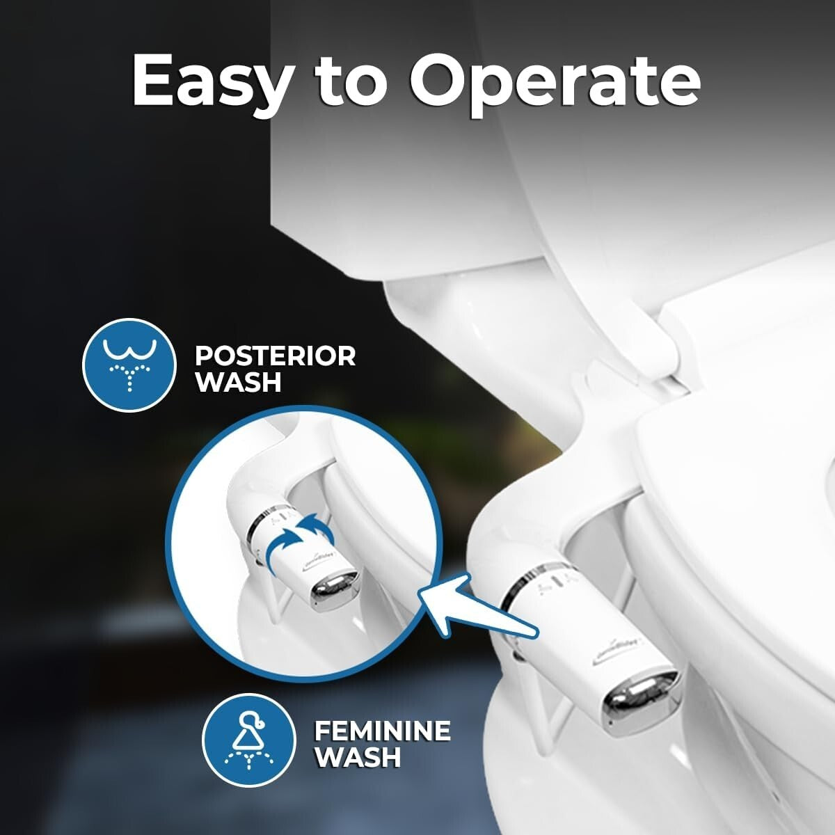 Eco-Friendly Toilet Bidet Attachment with Adjustable Temperature & Easy Install