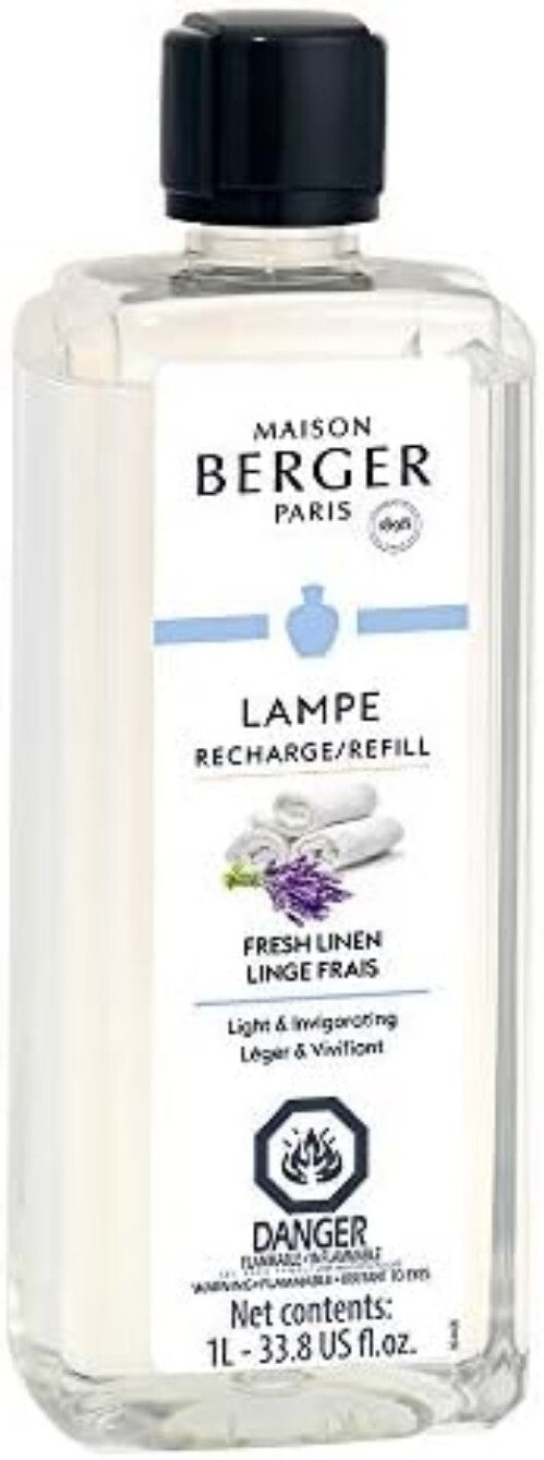 Fresh Linen Lampe Berger Fragrance Refill 33.8 oz - Purify Your Home Elegantly