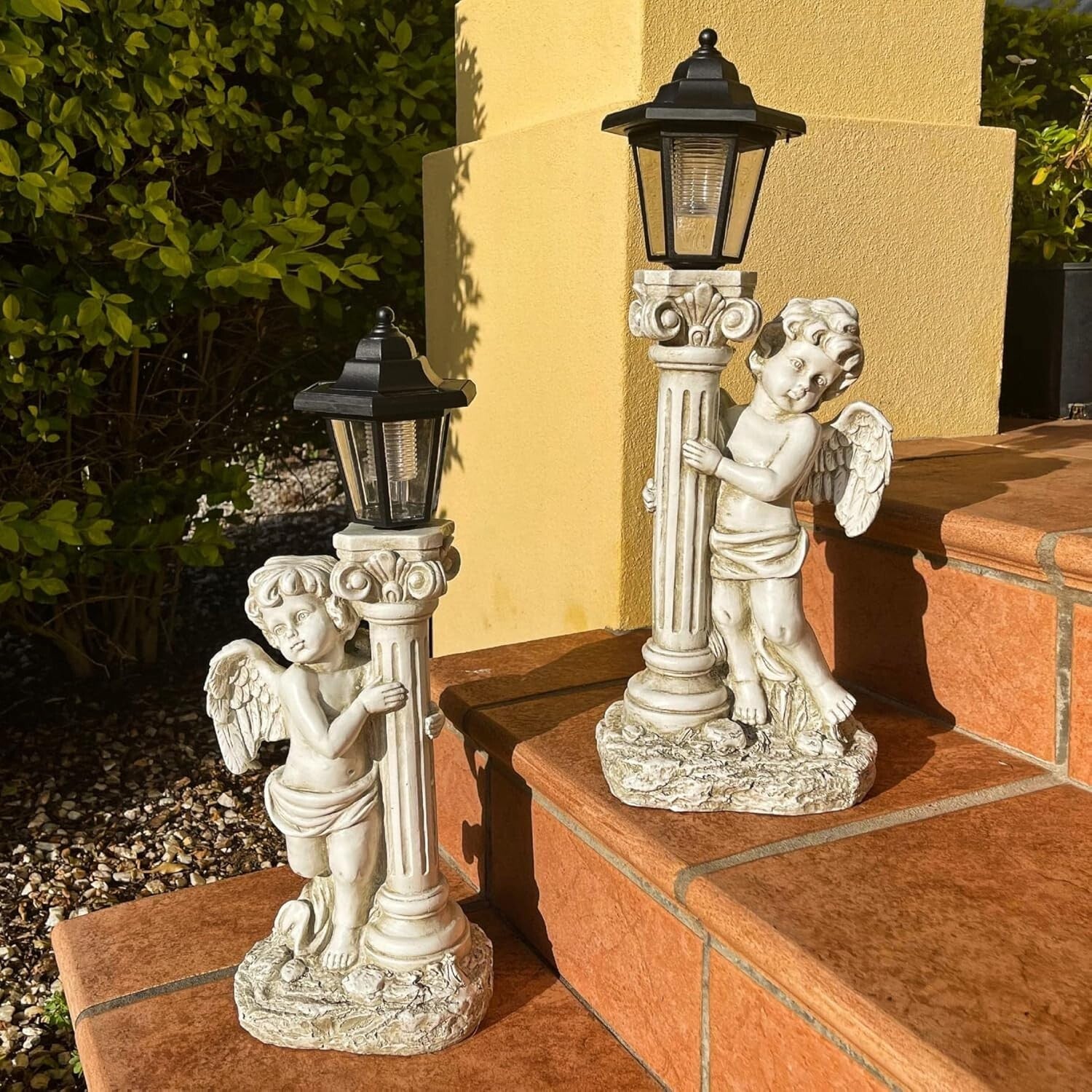 Outdoor 19.7 Inch Angel Garden Statue with Solar Lights - Ideal Gift Choice