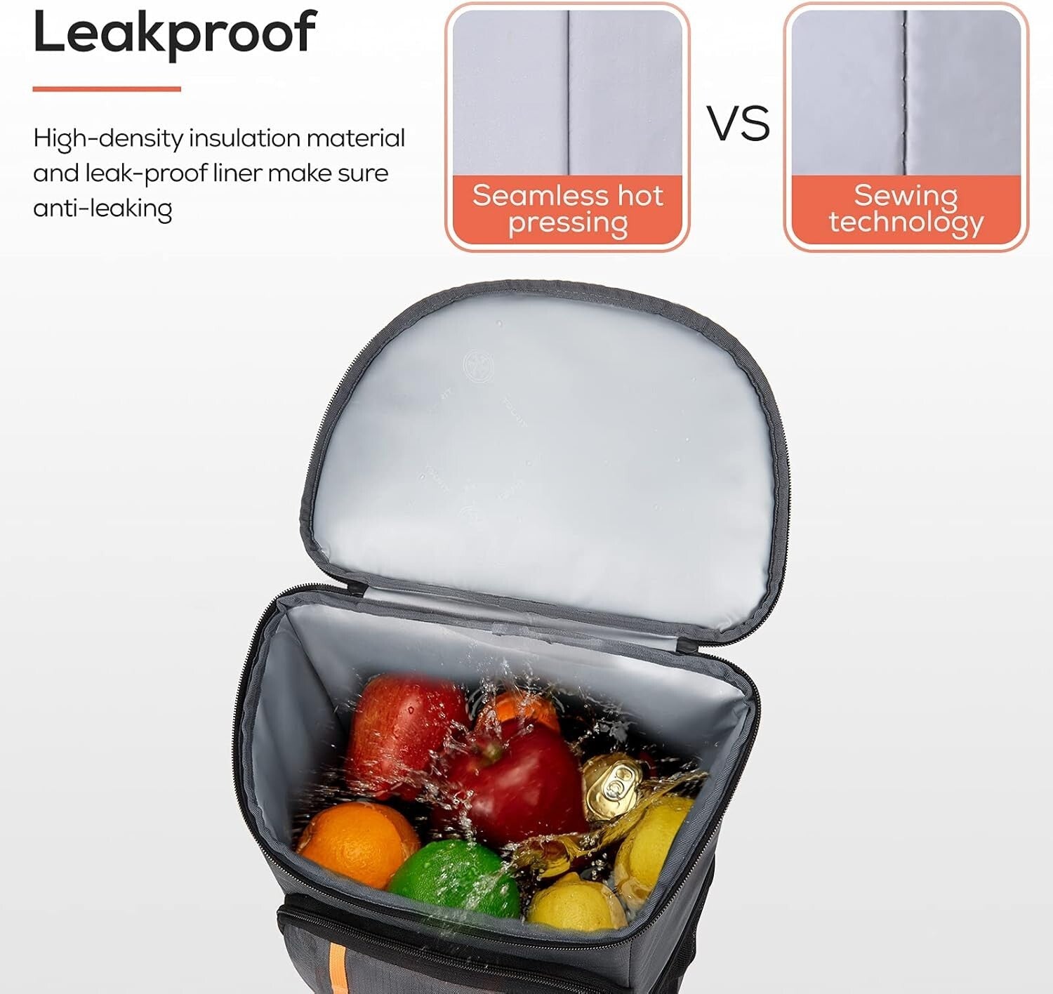 Durable 30-Can Insulated Backpack Cooler - Leak-Proof for Work, Beach & Hiking