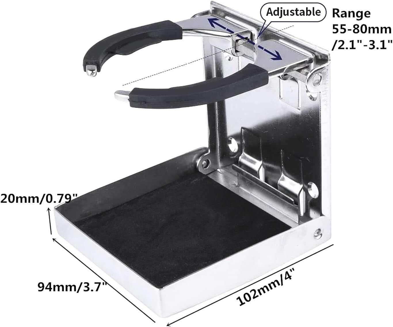 Space-Saving Folding Cup Holders in Stainless Steel – Perfect for RV and Home