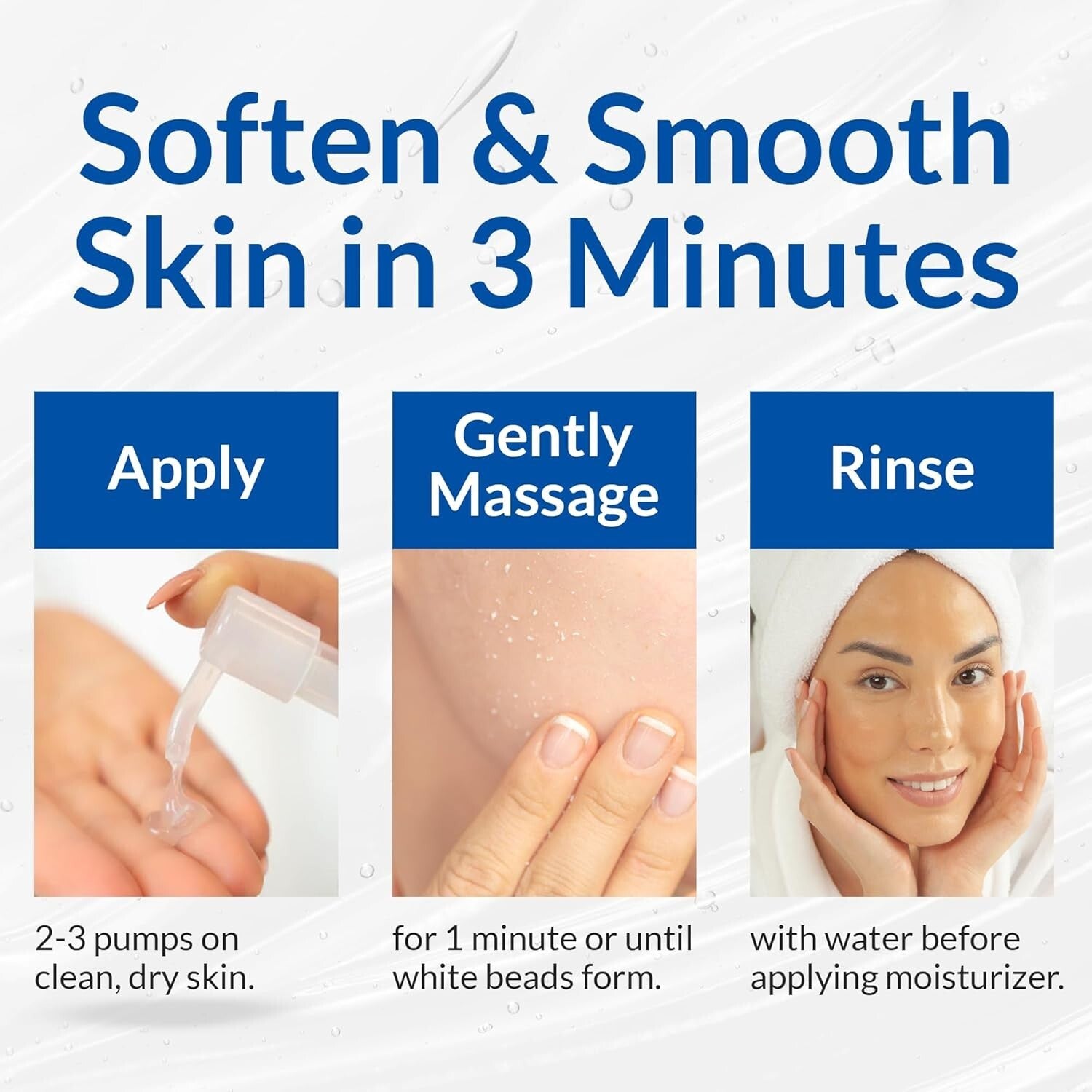 Aqua Gel Gentle Exfoliator by Toyo | 3-Pack Non-Abrasive Skin Cleansing