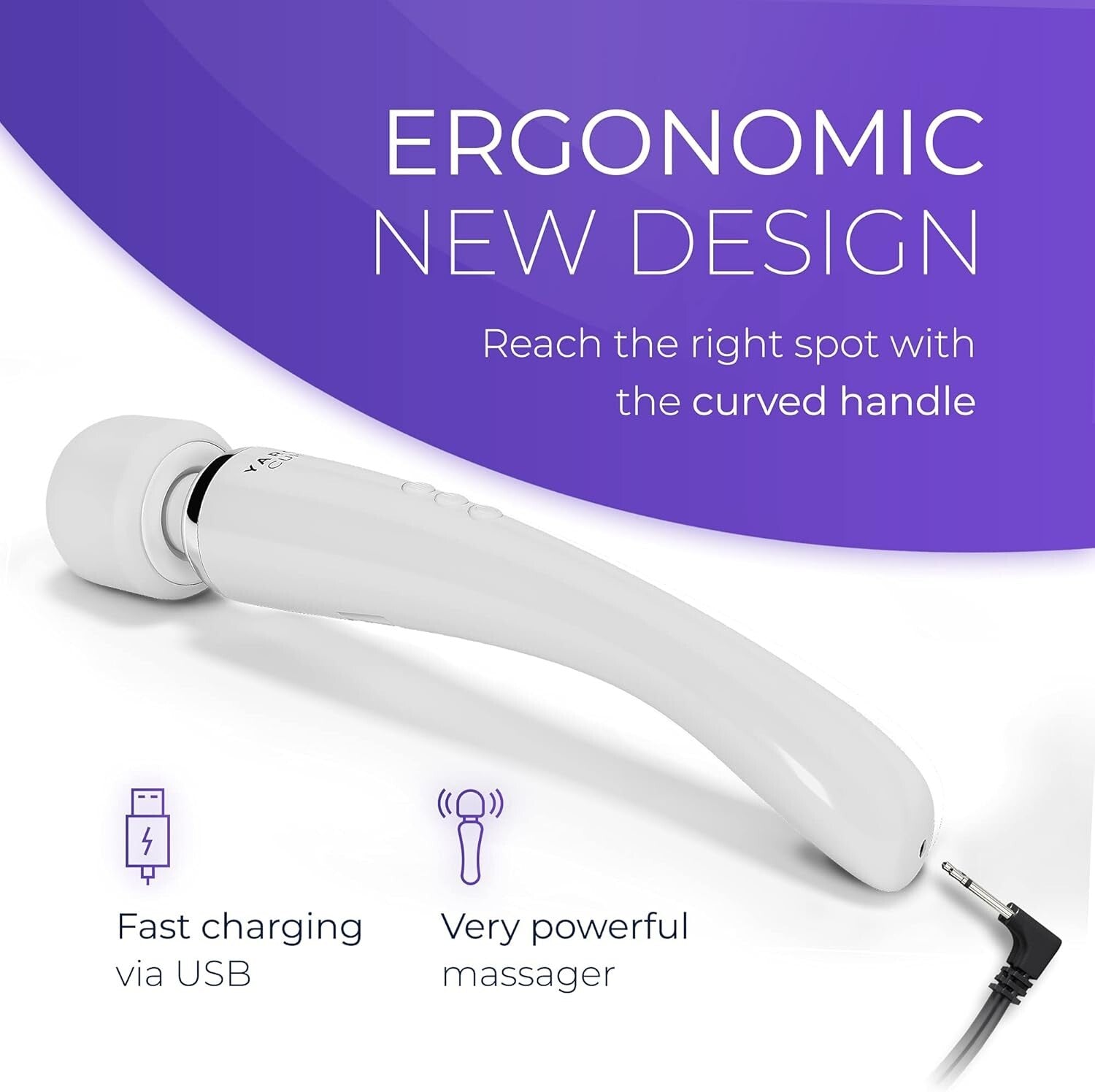 Portable 8-Speed Curve Device - Silicone Massager for Muscle Relief & Tension