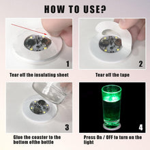 Load image into Gallery viewer, Vibrant LED Drink Coasters Set - 50 Pcs Light Up Accessories for Celebrations