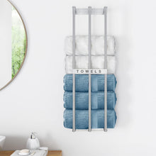 Load image into Gallery viewer, Heavy-Duty Wall-Mounted Towel Holder in Brushed Nickel - Easy Installation