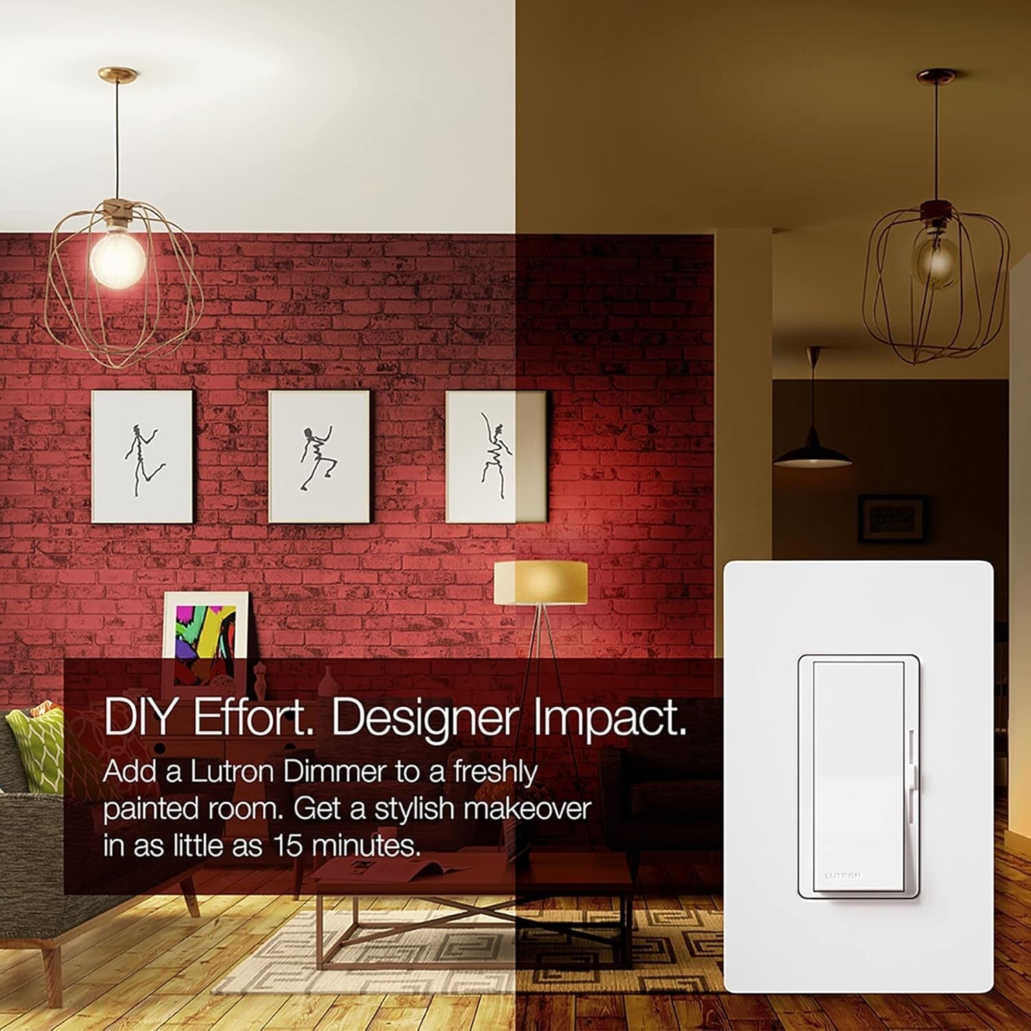 Diva LED+ Dimmer Switch - 2-Pack for Smooth Dimming of LED & Incandescent Bulbs