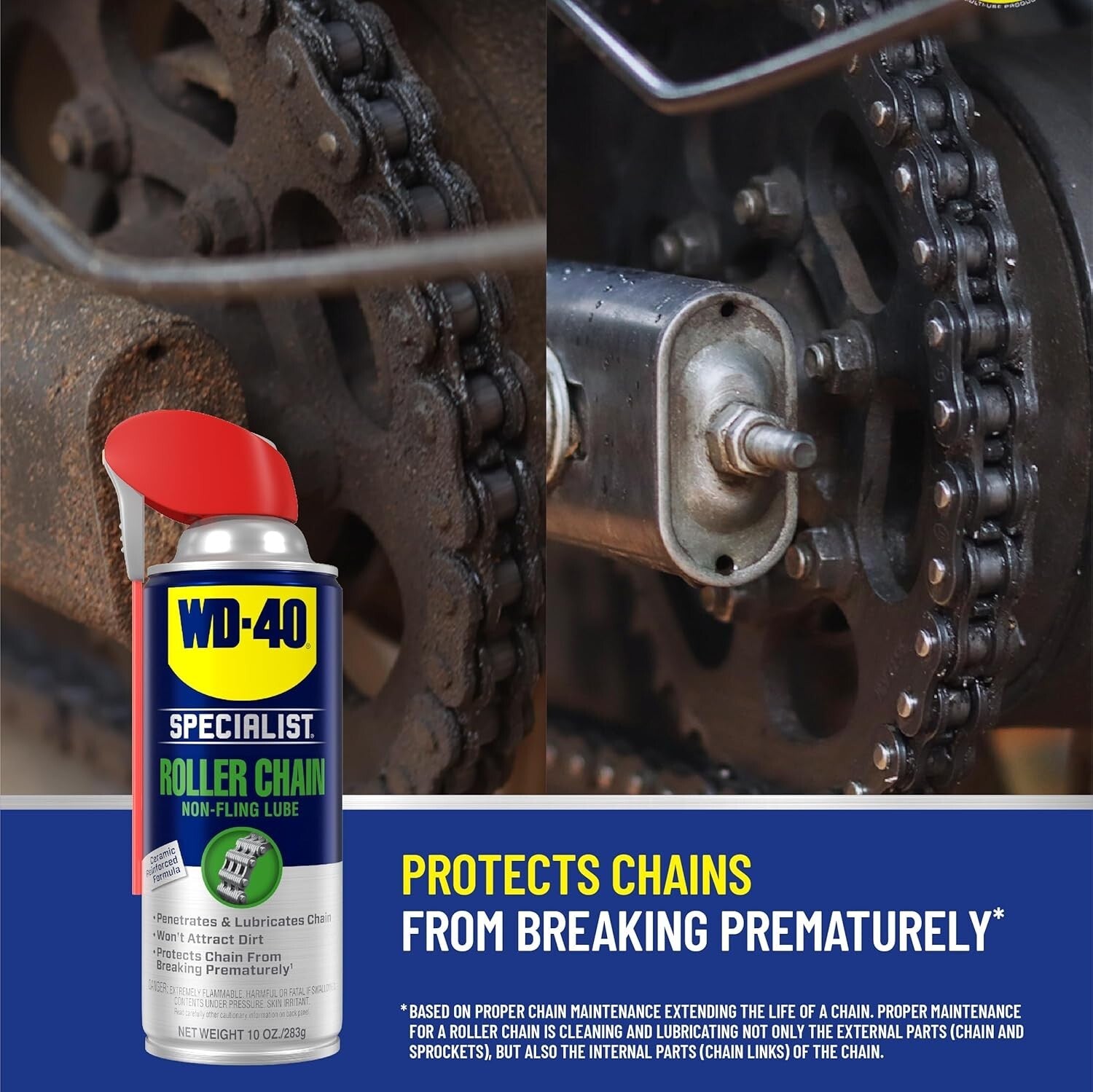 Essential Non-Fling Chain Lubricant Pack, 10 OZ - Rust Protection & Performance