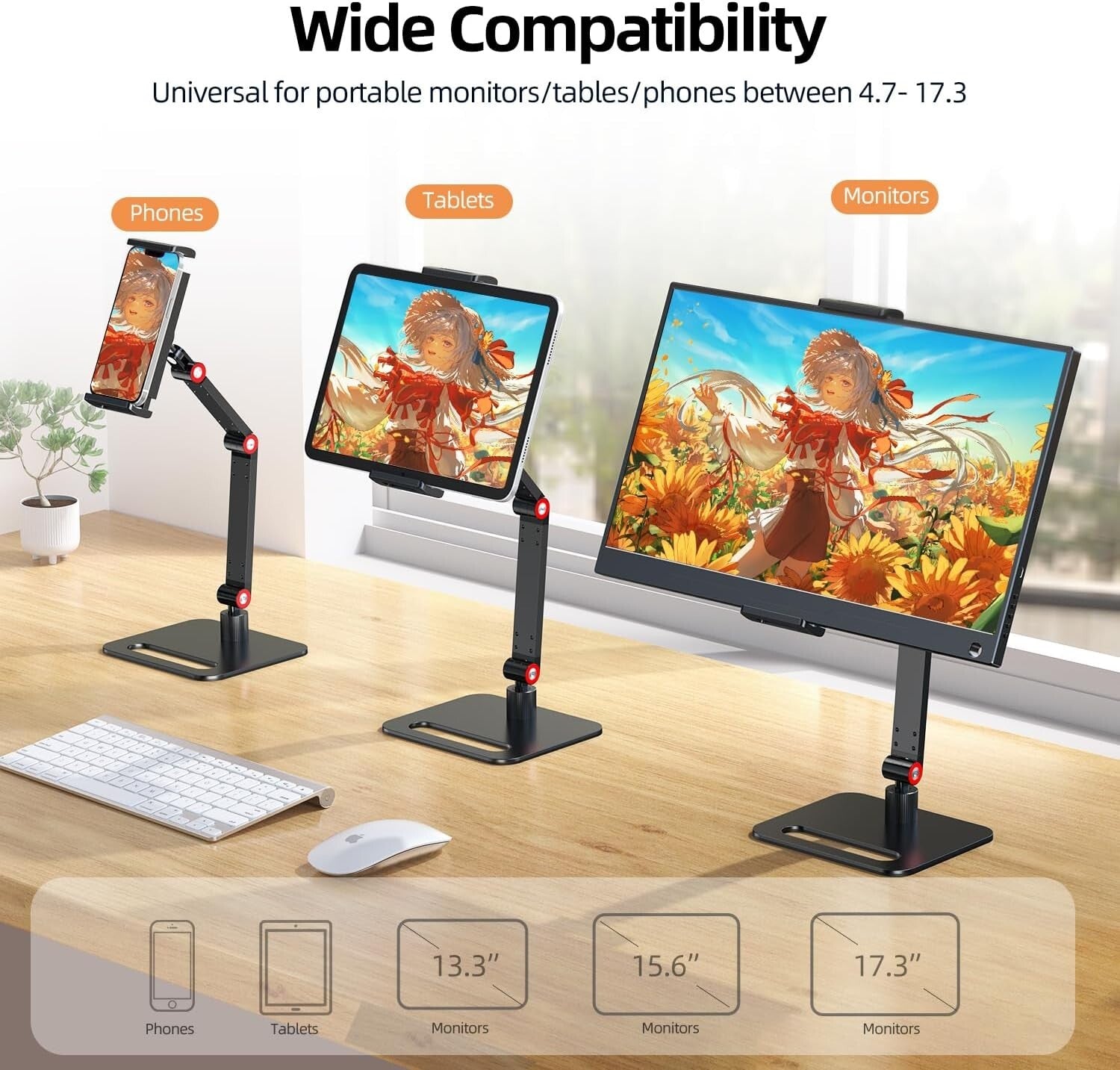 Flexible Long Arm Tablet Stand: Ideal for Desk & Hands-Free Entertainment