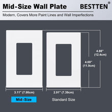 Load image into Gallery viewer, 40-Pack Modern Screwless Mid-Size Outlet Covers | Gloss Snow White Finish