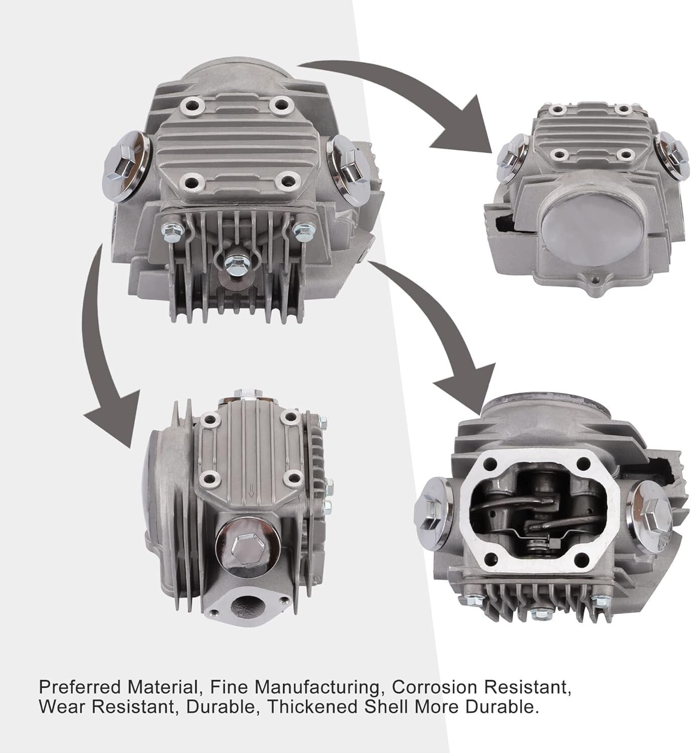 Reliable Cylinder Head Replacement for 110cc Dirt Bikes & Quads - Easy Install