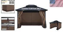 Load image into Gallery viewer, Universal Fit Gazebo Curtains 10' x 12' - Brown &amp; Coffee with Easy Zipper Access