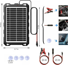Load image into Gallery viewer, Eco-Friendly 9W Waterproof Solar Charger for 12V Power Systems - Easy Install