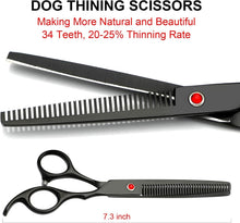 Load image into Gallery viewer, Ergonomic 5-Piece Dog Scissors Kit – Ideal for Home and Professional Grooming