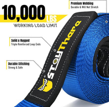Load image into Gallery viewer, Heavy-Duty 3'' x 30 ft Recovery Tow Strap - 30,000 lb Capacity with Storage Bag