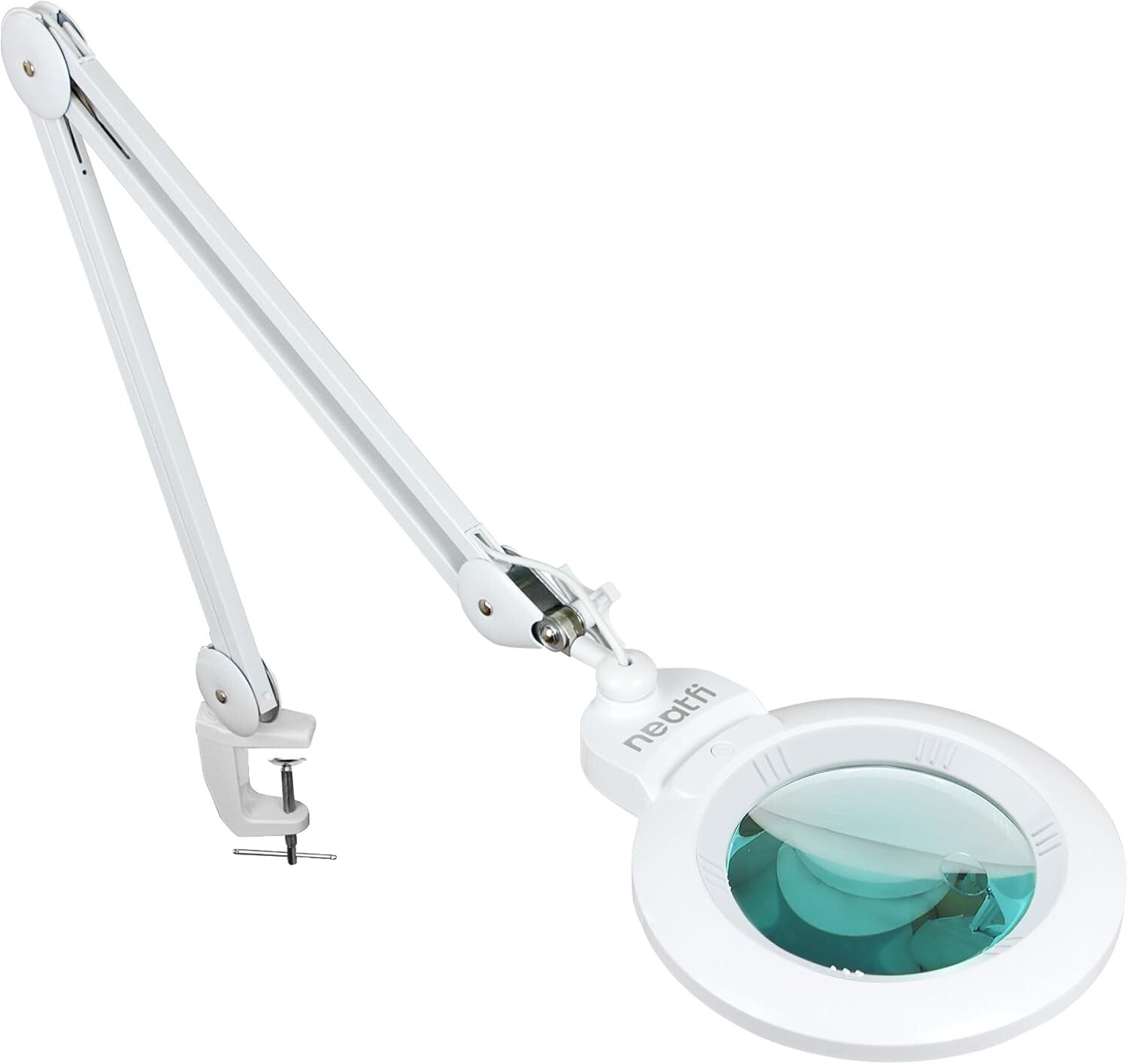 Portable LED Magnifying Lamp with Clamp - 5D/20D Magnification & Dimmable Light