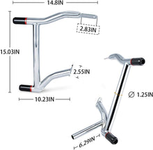 Load image into Gallery viewer, Adjustable Chrome Saddle Bag Protection Set for 2009-2025 Harley Davidson Bikes