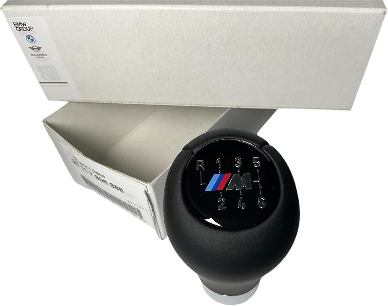 Sturdy Black Leather Gear Shift Knob for Ambidextrous Use - Vehicle Essential