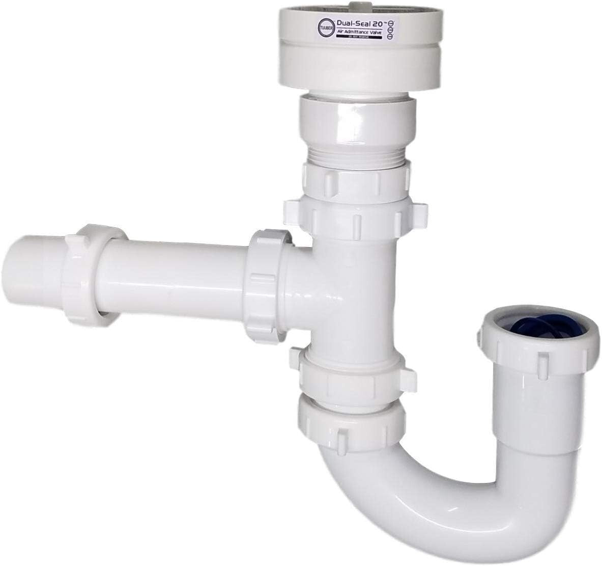 1-1/2" Air Admittance Valve Trap Assembly Kit with Dual Sealing Protection