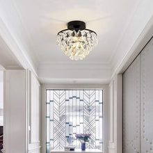 Load image into Gallery viewer, Small Modern Crystal Ceiling Light Chandelier for Hallway &amp; Bedroom Elegance