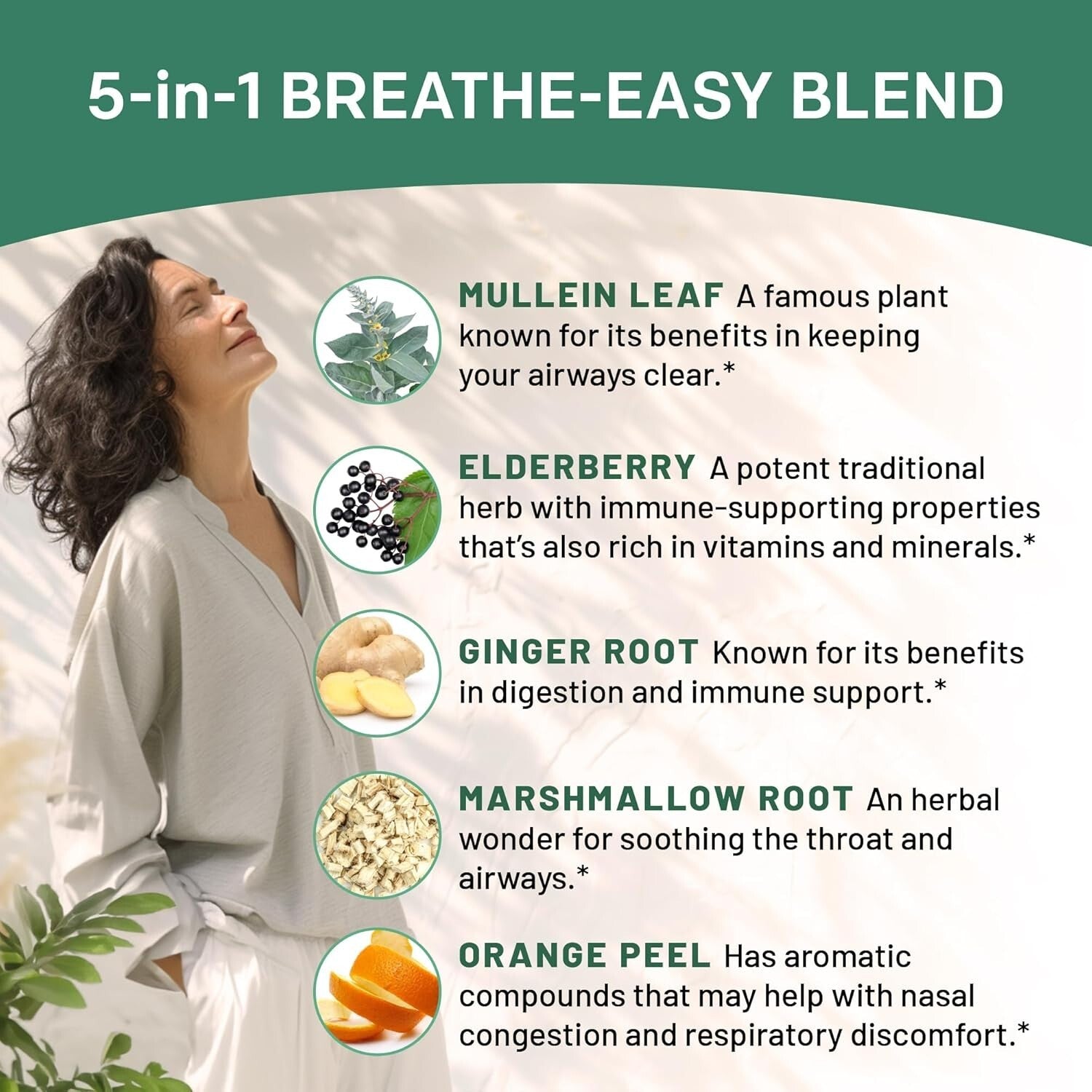 5-in-1 Mullein Drops Tincture for Lung Support - 120 Servings Backed by Nature