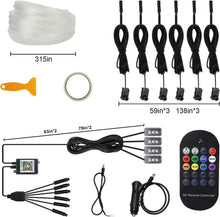 Load image into Gallery viewer, Waterproof Multicolor Car LED Ambiance Lights with Remote Control and Music Sync