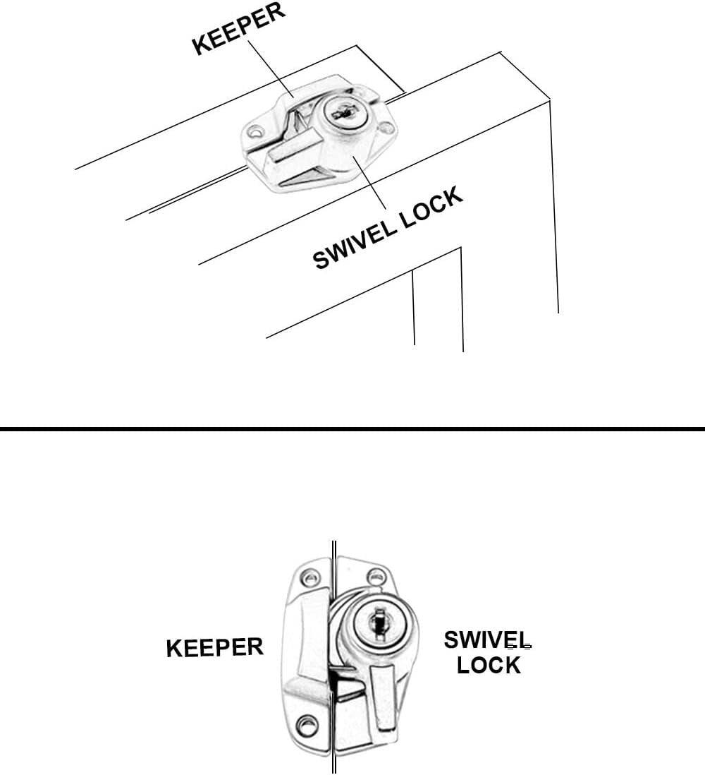 4-Pack Heavy Duty Keyed Sash Lock - Child-Proof Security, Matte Black Finish