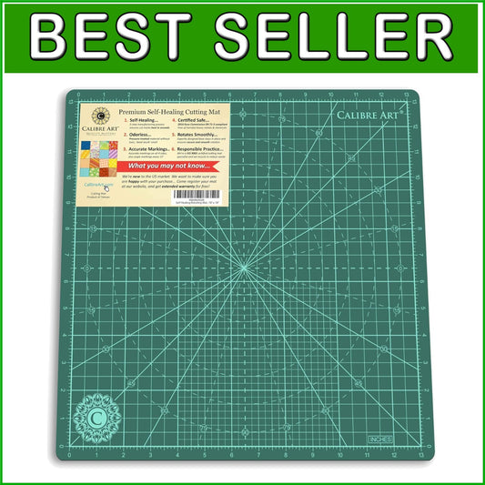 14.3-Inch Rotating Cutting Mat - Ideal for Crafting, Quilting & Fabric Cutting