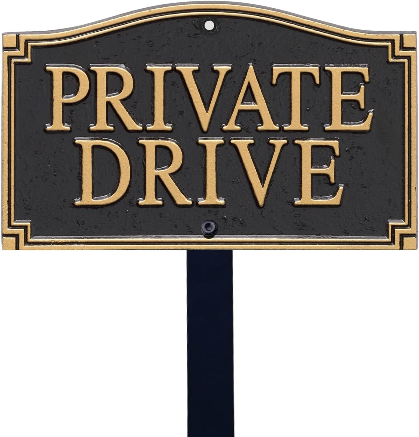 Architectural 5.75" x 9.5" Private Property Garden Sign with Stake for Entrances